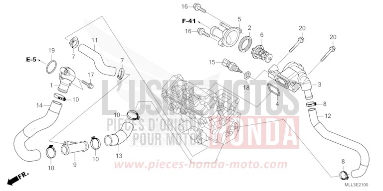 THERMOSTAT for CB1000F "Big One" MAT IRIDIUM GRAY METALLIC (NHC64) from 2025